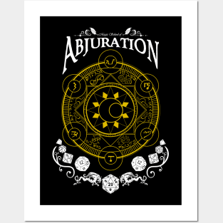 Abjuration - D&D Magic School Series: White Text Posters and Art